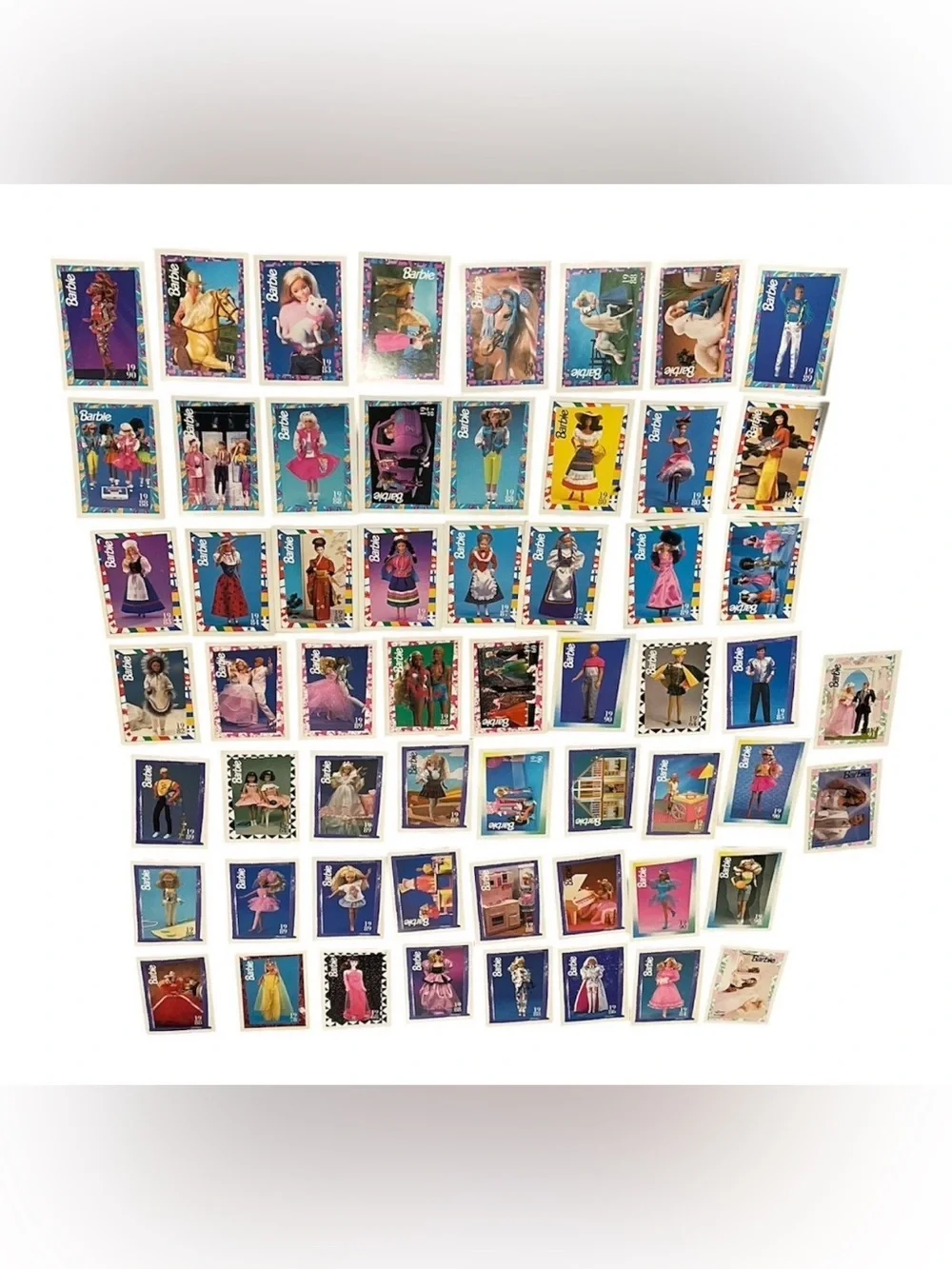Barbie 1991 Collector Cards Lot Of 58 Cards Lot NO DUPES Lot #1